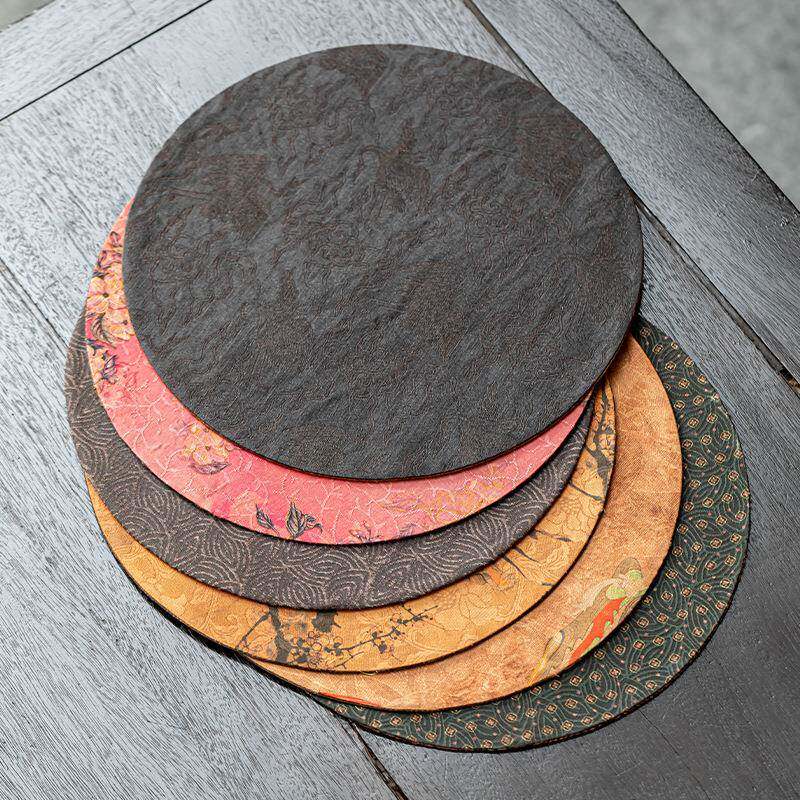 真柞蚕老料香云纱茶席道茶艺桌旗茶垫丝布艺茶茶巾布茶茶具CX-97