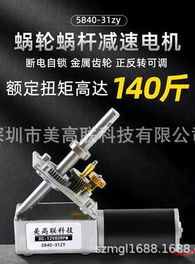 AAC5840扭-31ZY轴双蜗轮蜗杆24v直流减速小电机12v微型低速大力马