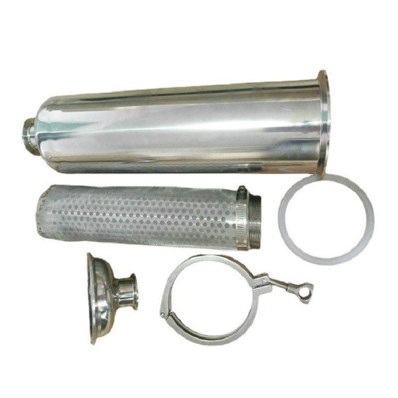 锈钢管道过0滤器34管道过滤卫桶生级卡盘快装直通过滤卡箍快拆10