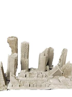 冬官F8758688作水泥混凝手土摆鱼缸雕造景石像件装饰城市废墟巨石