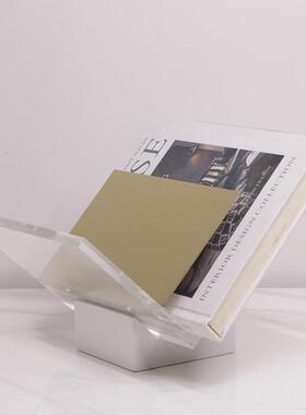 架现代简约大样理石克力V型书书档553书报夹摆亚件板房售楼处