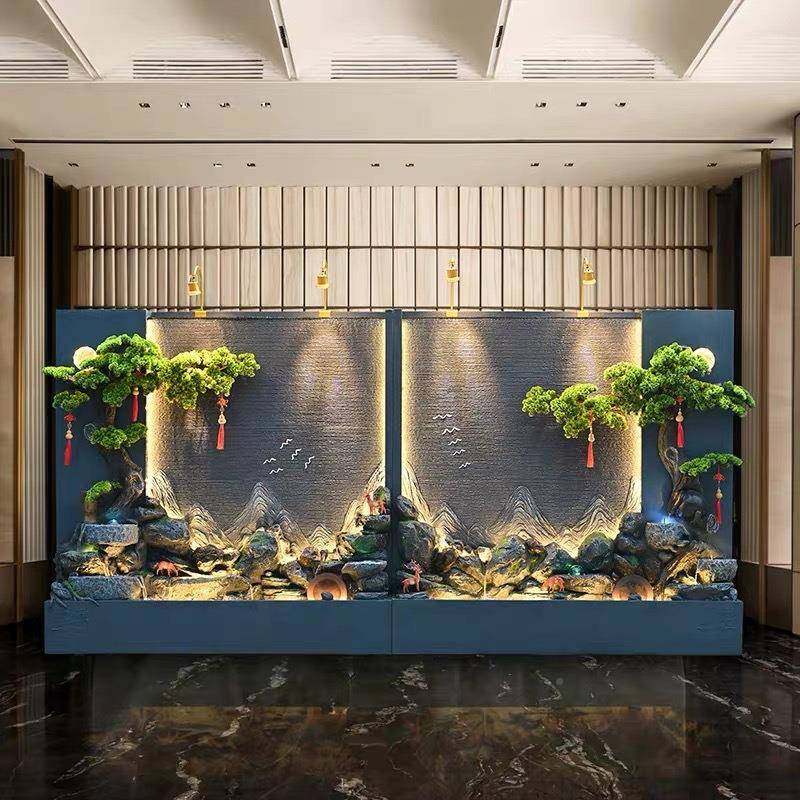 大型水幕流水CKD店摆件假花园庭院山鱼池公司墙酒屏风流水墙装饰,家居饰品,流水摆件,淘宝优惠券,粉丝福利购,淘宝优惠卷