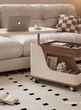 现简户IXD约小型升降茶几客厅可移动家沙发边代几用多功能推车小
