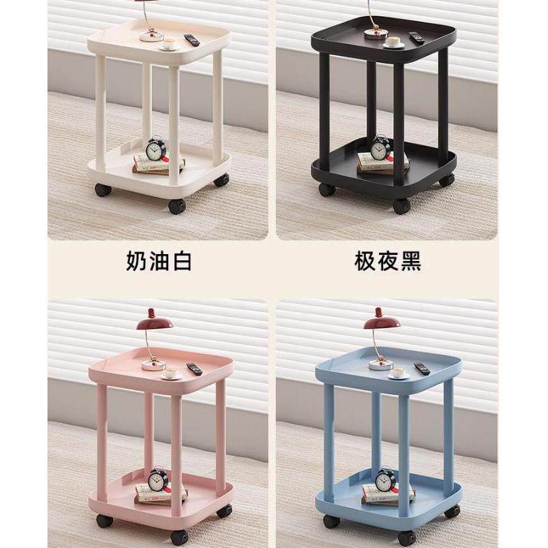 9W可移动置Td1Upx8T物风小推简约发物边沙小茶几杂带轮置物架卧室