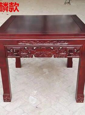 实木八仙饭店面馆餐馆酒店新中式正方桌形桌子四方桌明仿古VVA餐