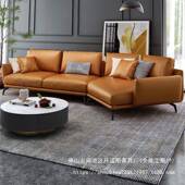 WEZ沙 贵妃转角款 新意式 极简纳代帕异轻奢现简约客厅弧形斜角新款