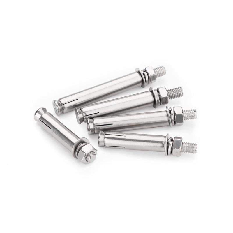 34不锈钢盒0装膨胀螺丝螺栓爆炸加长国标外拉爆管MMJI6MM1杆0M12M