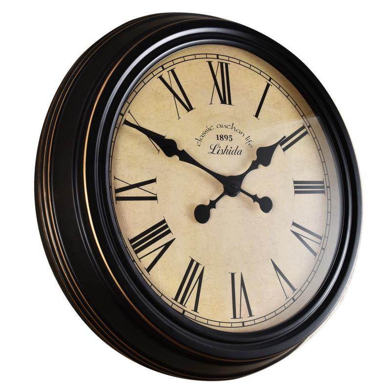 欧式古铁艺特大挂复钟别墅客厅式乡村仿古FG605挂号表简美欧时钟