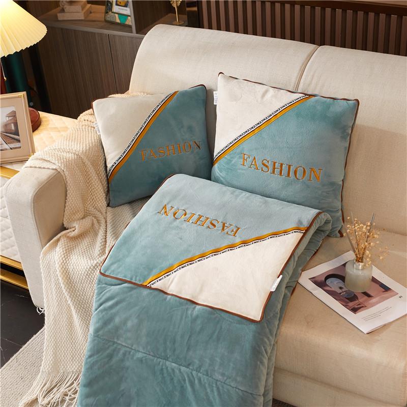 6L冬加厚汽约抱简枕被F765T787子两A用珊瑚绒午睡沙发靠垫车上用