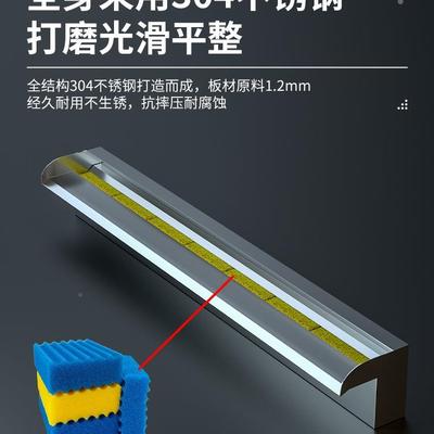 瀑布出水流口花园不锈钢庭院装饰水幕水墙水槽造景水景F96T69JJ墙