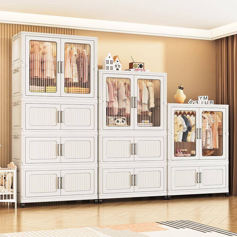 加大号童8MSB18531安5宽度儿衣柜折叠收纳柜塑料储物柜柜免装宝宝