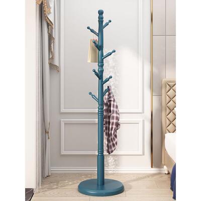 欧式实木地衣帽落卧FOO室挂衣架单杆式衣服架子简立约现代家用包