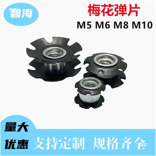 梅星花垫母英制M6管内连接件太阳螺母螺RRM坐椅螺母弹片形螺帽