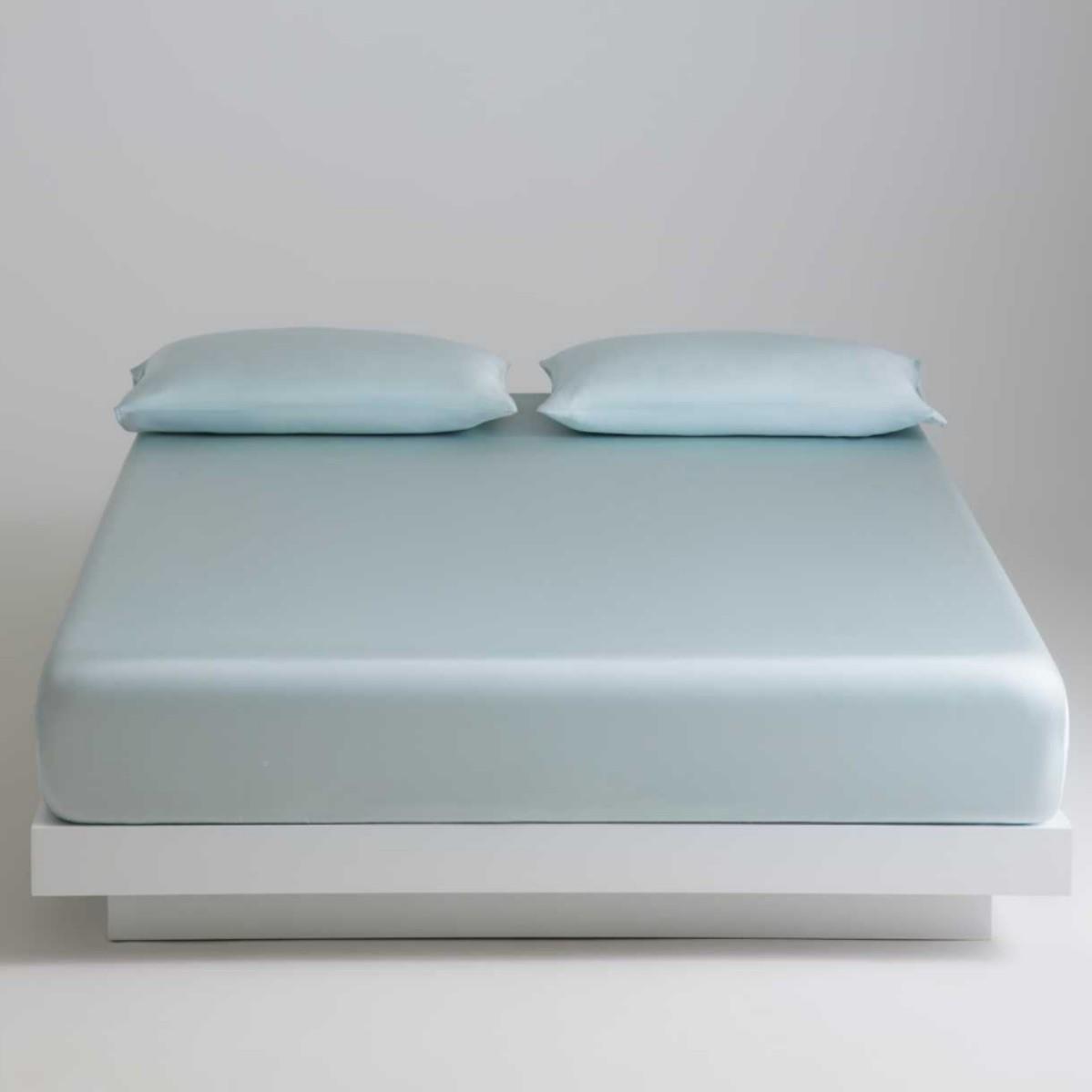 A品类兰精天纯丝素色床笠单枕套色裸LS睡凉感母婴级床品