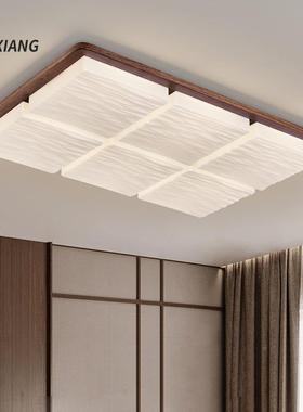 中70502古风屋客厅胡灯黑桃木新中式大厅主灯卧室灯吸顶灯具全餐