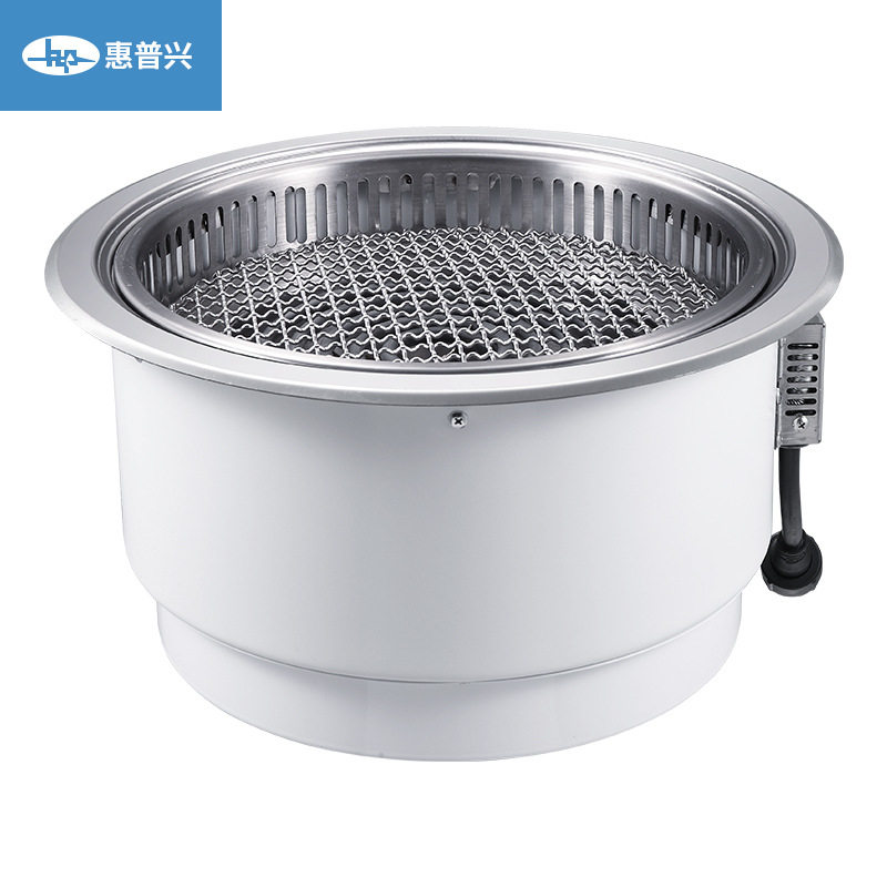 商用无烟嵌入式电热下排烟烧烤炉