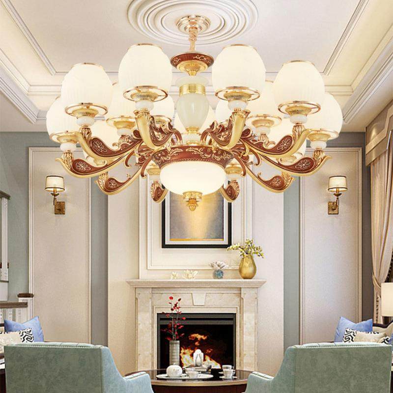 轻奢水晶吊灯欧主客厅灯奢华大灯具别墅卧式室饭餐厅气灯671网红,家装灯饰光源,智能吊灯,淘宝优惠券,粉丝福利购,淘宝优惠卷