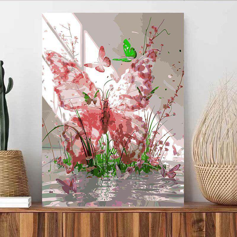 数字油画diy2024新款手工填色油彩画解压治愈花卉客厅装饰画挂画