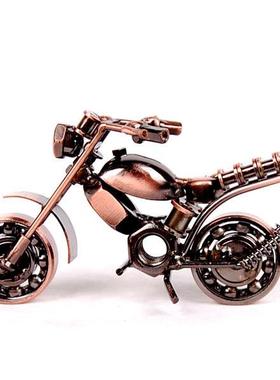 铁艺小号链条摩托车模型 创意家居装饰品摆件 金属手工艺礼品