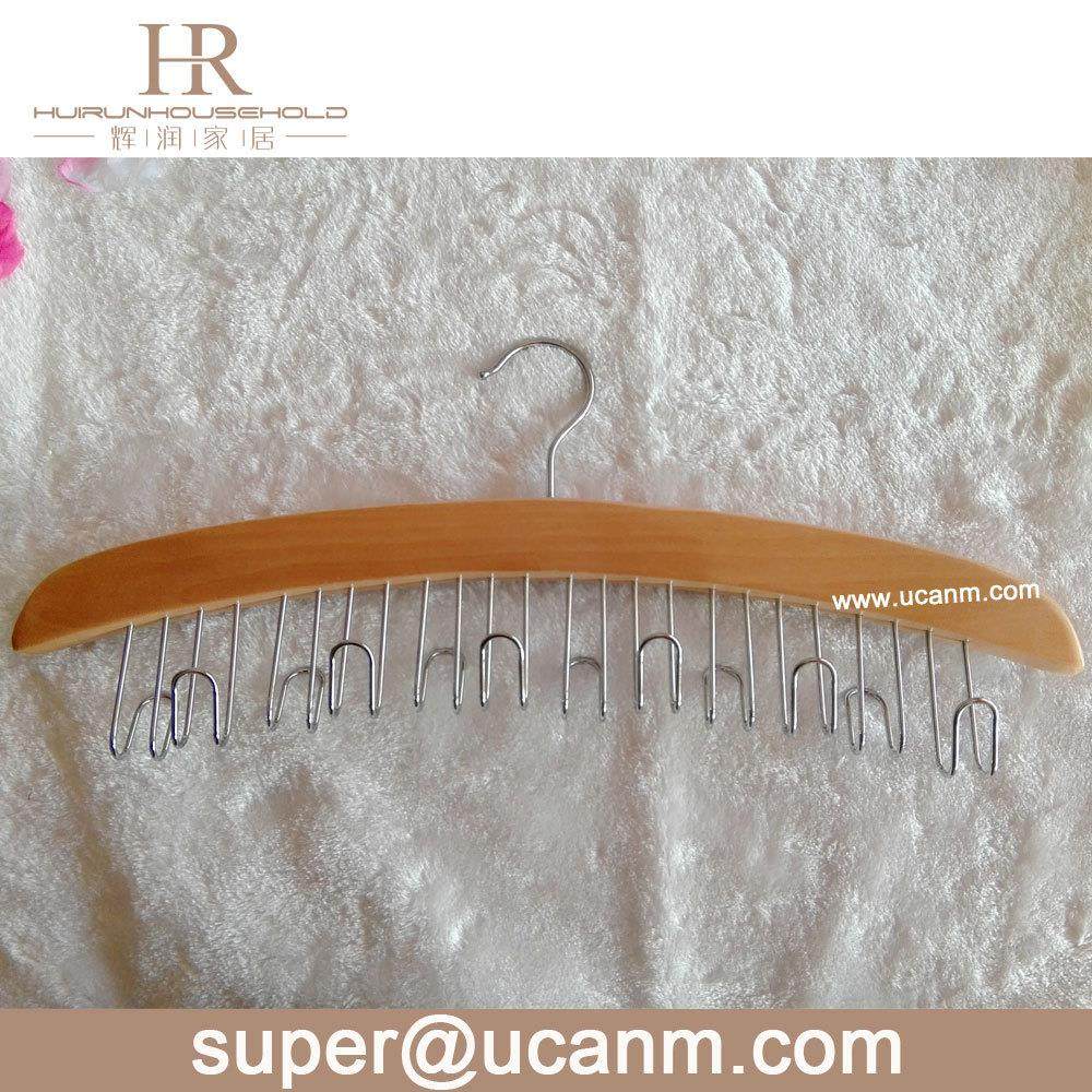 多功能皮带挂木质12钩皮带挂原木色领带架毛巾挂皮带架吊带衣架