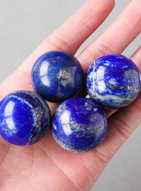 天然水晶原石矿石青金石矿物水晶球标本摆件家居桌面圆球装饰摆件