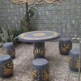 水泥桌子模具仿古石桌石凳模型庭院花园自制加厚塑料棋牌桌玻璃钢