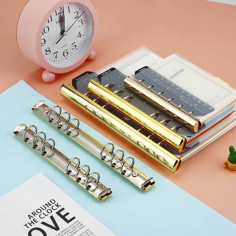 a5a6a7透明封面手账本活页本活页夹装订笔记本可拆卸扣环替换内芯