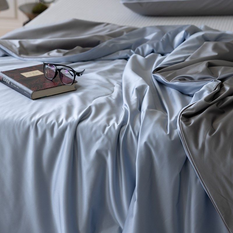 缎感冰皮~夏季纯色凉感高定夏被 20%桑蚕丝夏凉被学生宿舍空调被,床上用品,化纤被,淘宝优惠券,粉丝福利购,淘宝优惠卷