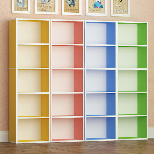 简易储物柜学生书柜教室小柜子收纳柜寄存柜无门格柜自由组合书橱