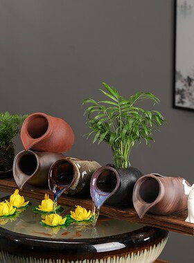 生态缸古法养鱼循环流水陶罐庭院鱼缸造景摆件增氧过滤器DIY配件