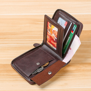2021年新款钱包男短款拉链零钱袋小钱夹女皮夹子青少年卡包学生潮