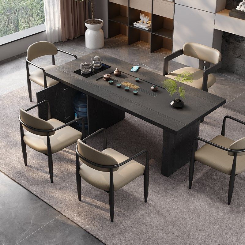 新中式高端实木茶桌椅组合家用客厅小户型新款烧水一体功夫茶桌椅