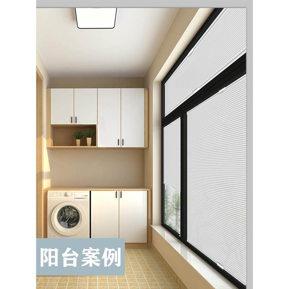 百叶窗内开窗免打孔百叶窗帘卫生间厨房帘窗户遮光卷帘内倒窗直销