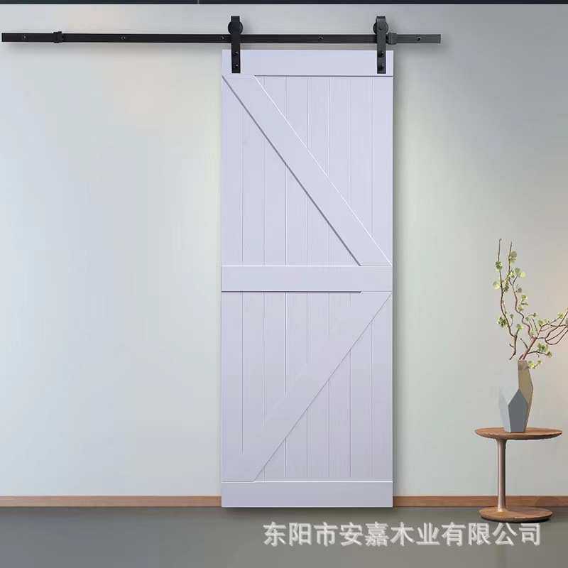 谷仓门AM烤漆实木门吊轨门卫生间拉门卧室厨房移门隔断门厂家
