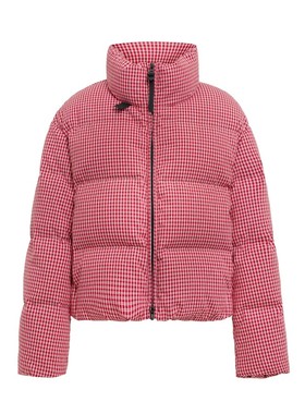 千鸟格羽绒服2025年短款韩版宽松简约时尚加厚防寒保暖冬季外套