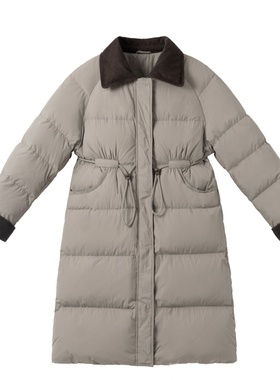 2025年秋冬季新款时尚休闲百搭保暖韩版鸭绒女士长款羽绒服