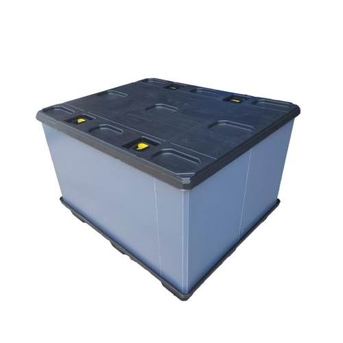 塑料围板箱卡板箱蜂窝板托盘可折叠吹塑围板箱天地盖