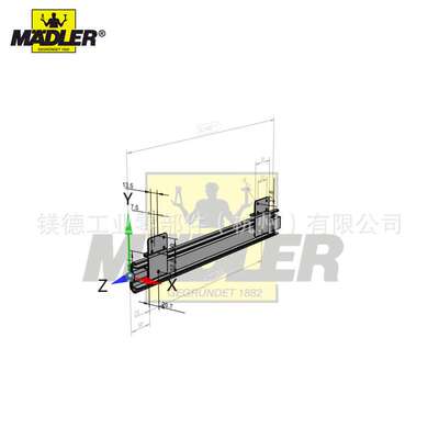 Maedler 滑轨 DS 5322  不锈钢 过度伸展（宽20.7mm，重至120kg）