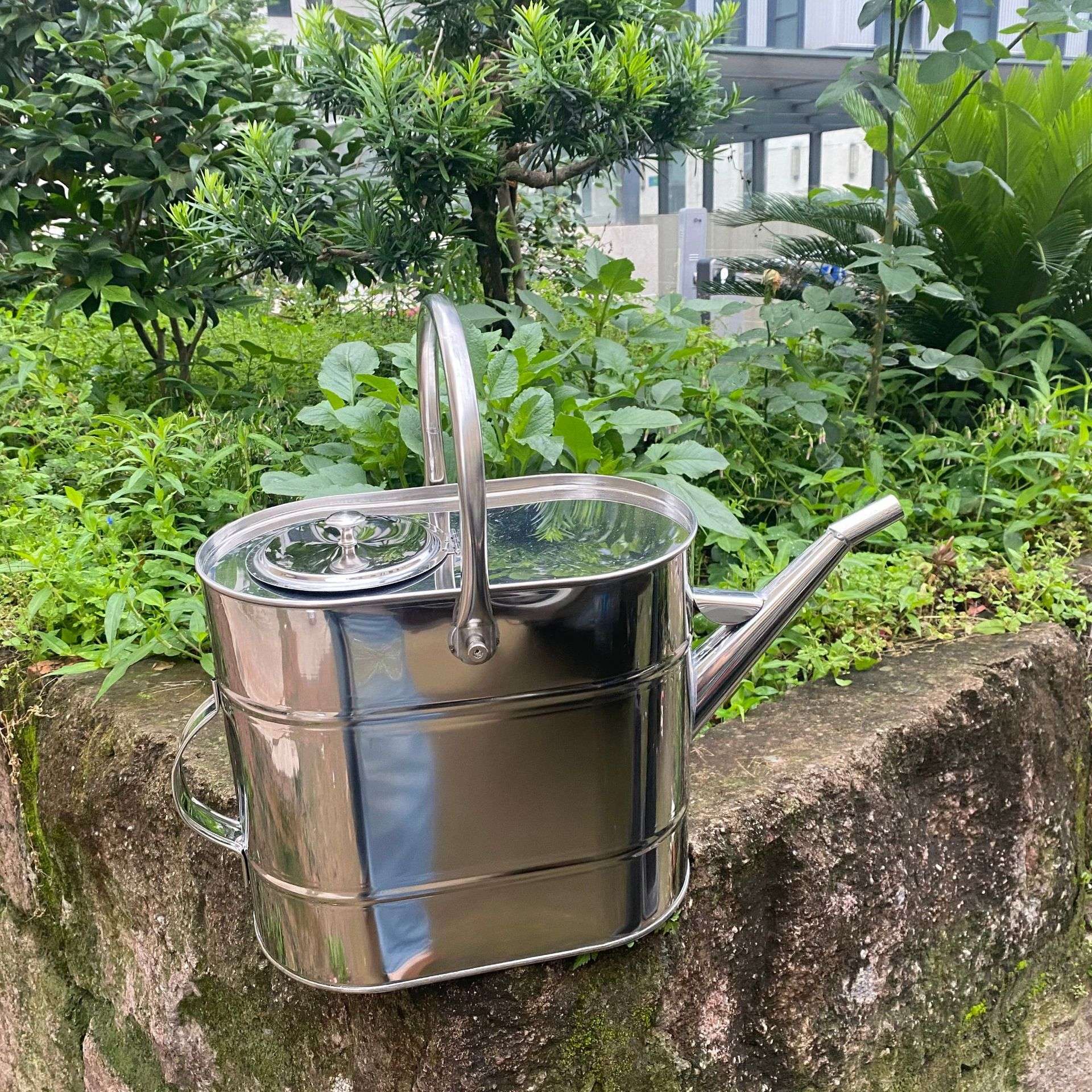 304不锈钢加油壶10升20升带过滤网长嘴手提加油桶带盖卸油桶