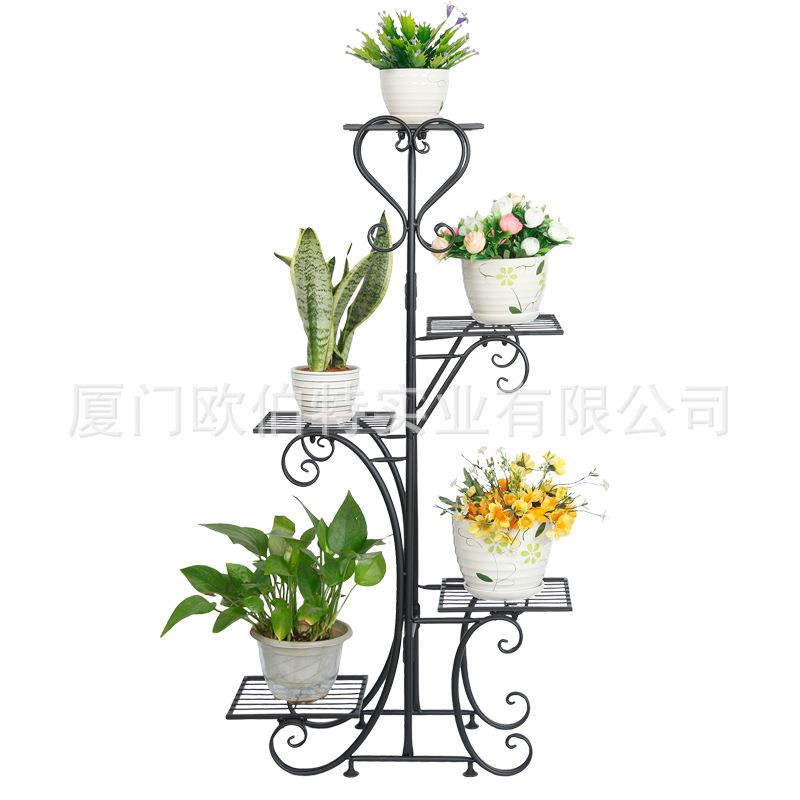 跨境简约客厅阳台花园花架落地式北欧风植物架室外景观铁艺展示架