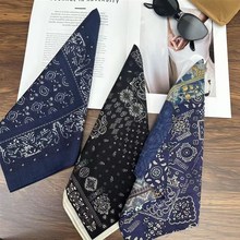 真丝棉方巾!老钱风薄款防晒护颈小围巾方巾女716 G71605