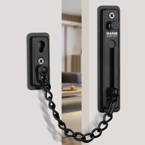 防盗门内反锁扣子安全入户门锁卡扣酒店阻门器门栓门链条神器卧室