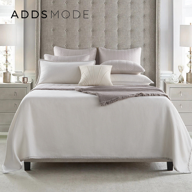 夏季现代轻奢纯亚麻凉席三件套清凉席子纯色折叠软席多件套空调席