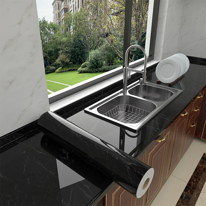 厨房大理石防油贴纸10米加厚自粘墙纸灶台桌面茶几防水翻新保护膜,家居饰品,软装墙贴,淘宝优惠券,粉丝福利购,淘宝优惠卷