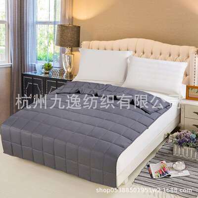 简约松软舒适重力毯 玻璃珠填充重力被套 纯棉重力被