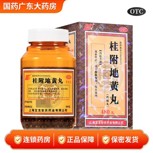 上龙桂附地黄丸480丸温补肾阳虚腰膝酸软肢冷尿频阴阳两虚浓缩丸