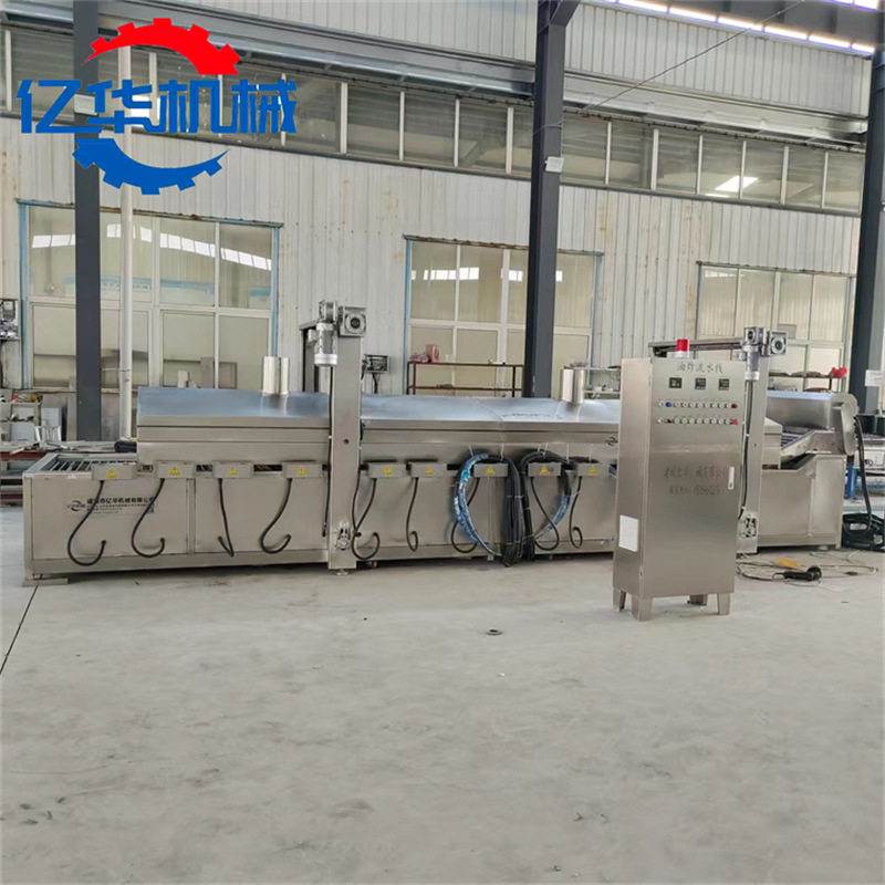 全自动素丸子油炸机 蔬菜丸子油炸设备 连续式鱼豆腐油炸机