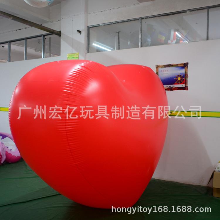 节装饰充气红色心LED日红桃心充气模爱型充求婚告白气心形SHP气球