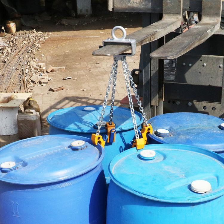 油649桶吊叉专用油桶钳起重车吊具铁桶子夹具吊钩钳双链夹塑料垒