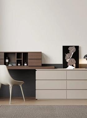 集物一制意式极简梳所纳妆台斗柜体卧室电视柜XPD化妆桌组合床尾